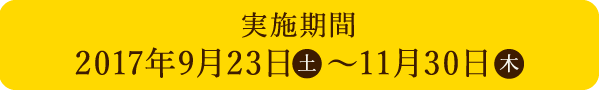 実施期間2017年9月23日〜11月30日